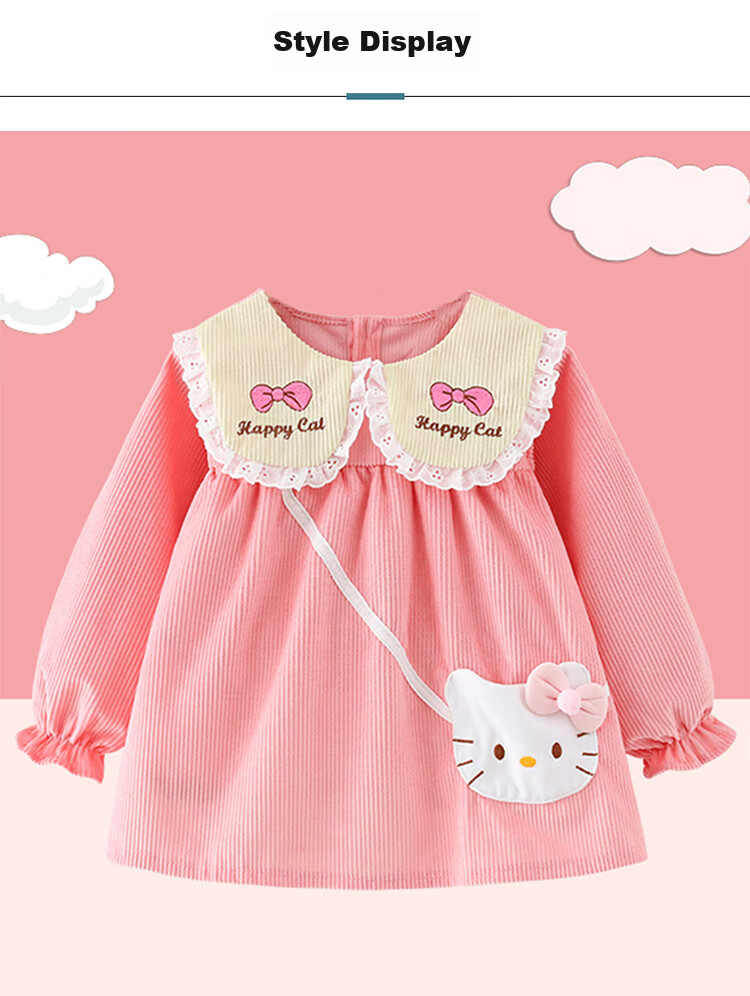 9I9 Baby Coverall, Thickened Waterproof, Long-Sleeved Reverse Wear, Warm, for Infants And Toddlers, Kindergarten Drawing Clothes, A179 Princess 10