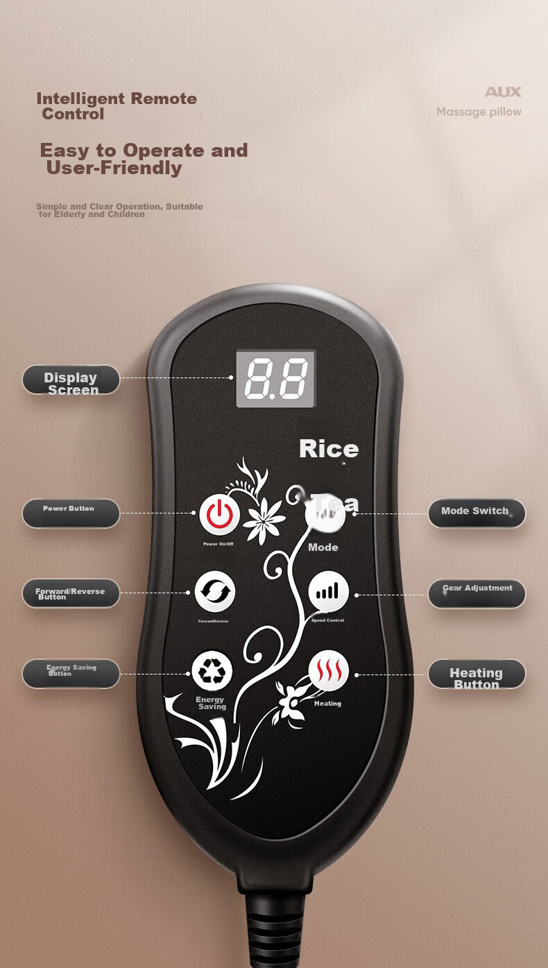 AUX Massage Pad AUX-WJHF5 (Gift Box), Neck, Waist, Back, Full-Body Multi-Functional Massage Device, Mid-Autumn Festival Gift 12