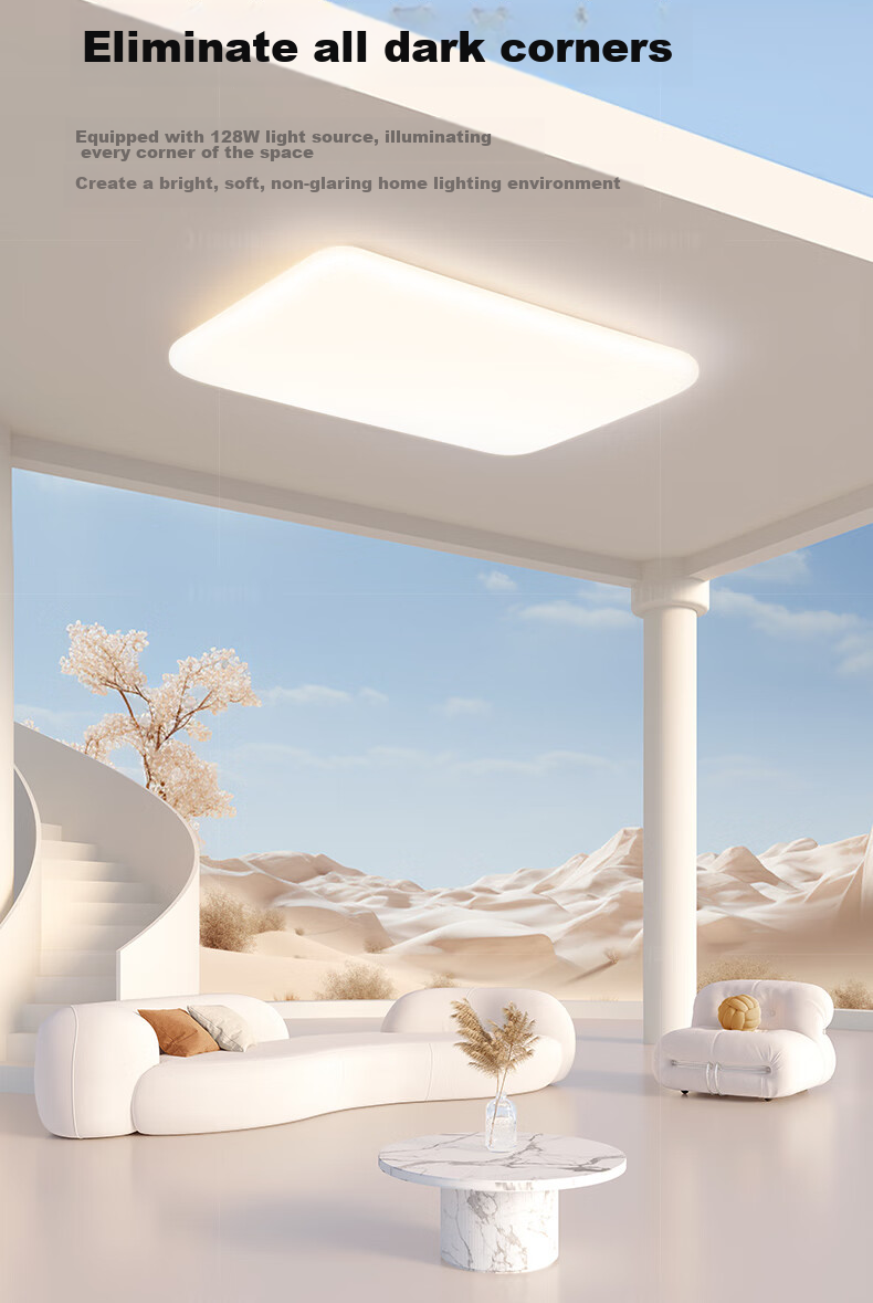 Yueying Linzhiguang Floating Light, Ultra-Bright 4th Generation Eye Protection, Living Room Ceiling Light, Cream-Style Main Lighting Fixture 6