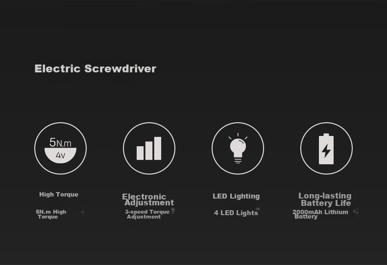 Deli Electric Screwdriver, Compact Household Screwdriver, Rechargeable Repair Tool Set, Screwdriver Machine 2