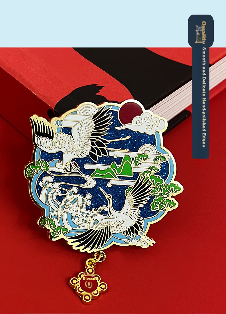 Ouliwen High-End Enamel Craft Refrigerator Magnet, Decorative Sticker, Creative Personalized Computer Display Board, Trendy Graduation Season Gift, Chinese Style Auspicious Beast, Nine-Color Deer 10
