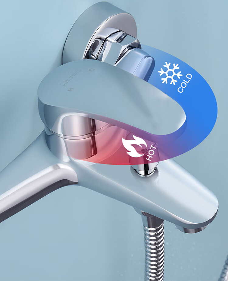 Larsd Shower Faucet Mixer Valve Set, Bathroom Cold And Hot Three-Way Shower Switch, Bathtub Mixer Faucet LD10203 9