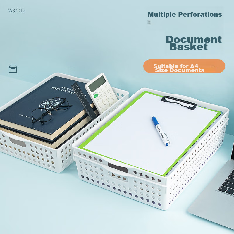 GuangBo A4 Morandi File Basket, Document Organizer, Storage Box, Financial Voucher Holder, Invoice Holder, Receipt Holder, W34012