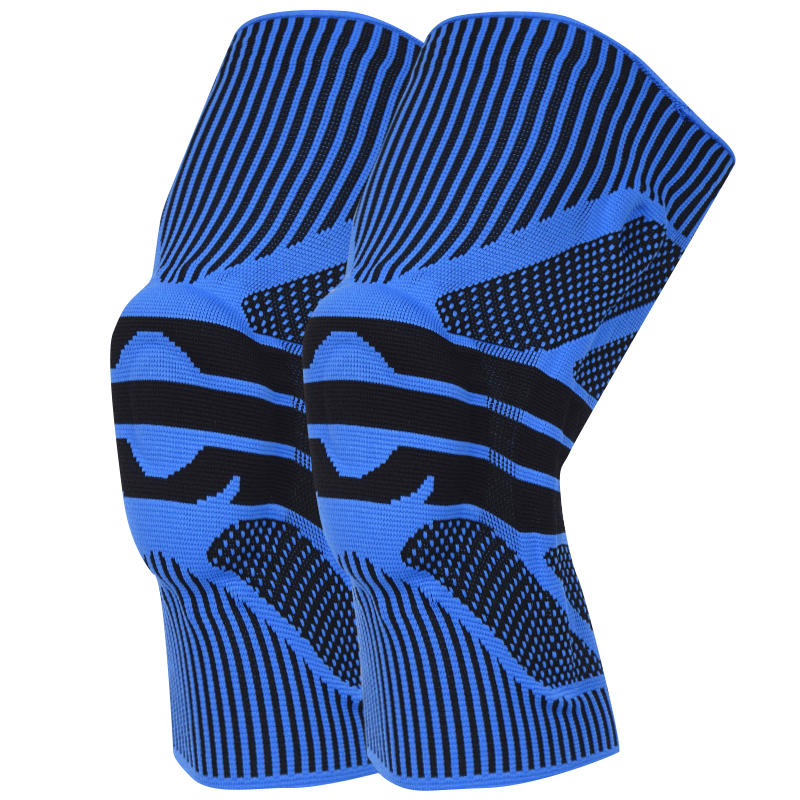 NAILEKESI N Sports Knee Pads Professional Knee Joint Protection Sleeve Basketball Meniscus Patella Guard Blue One Pair XL