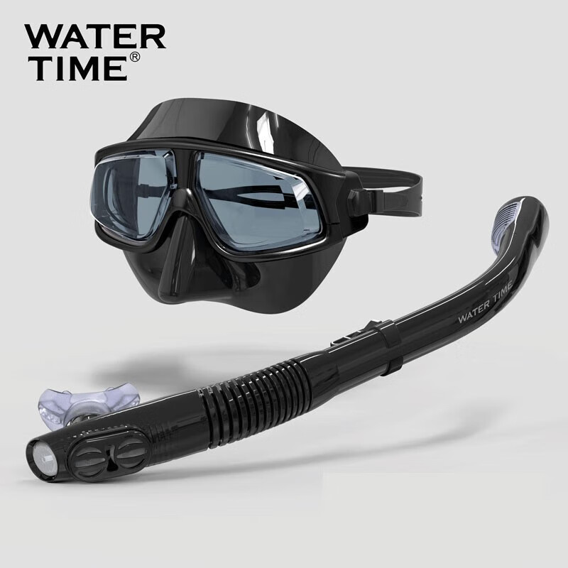Маска для подводного плавания WATERTIME, полнолицевая, с системой сухого дыхания, для дайвинга и снорклинга, антифог, с диоптриями