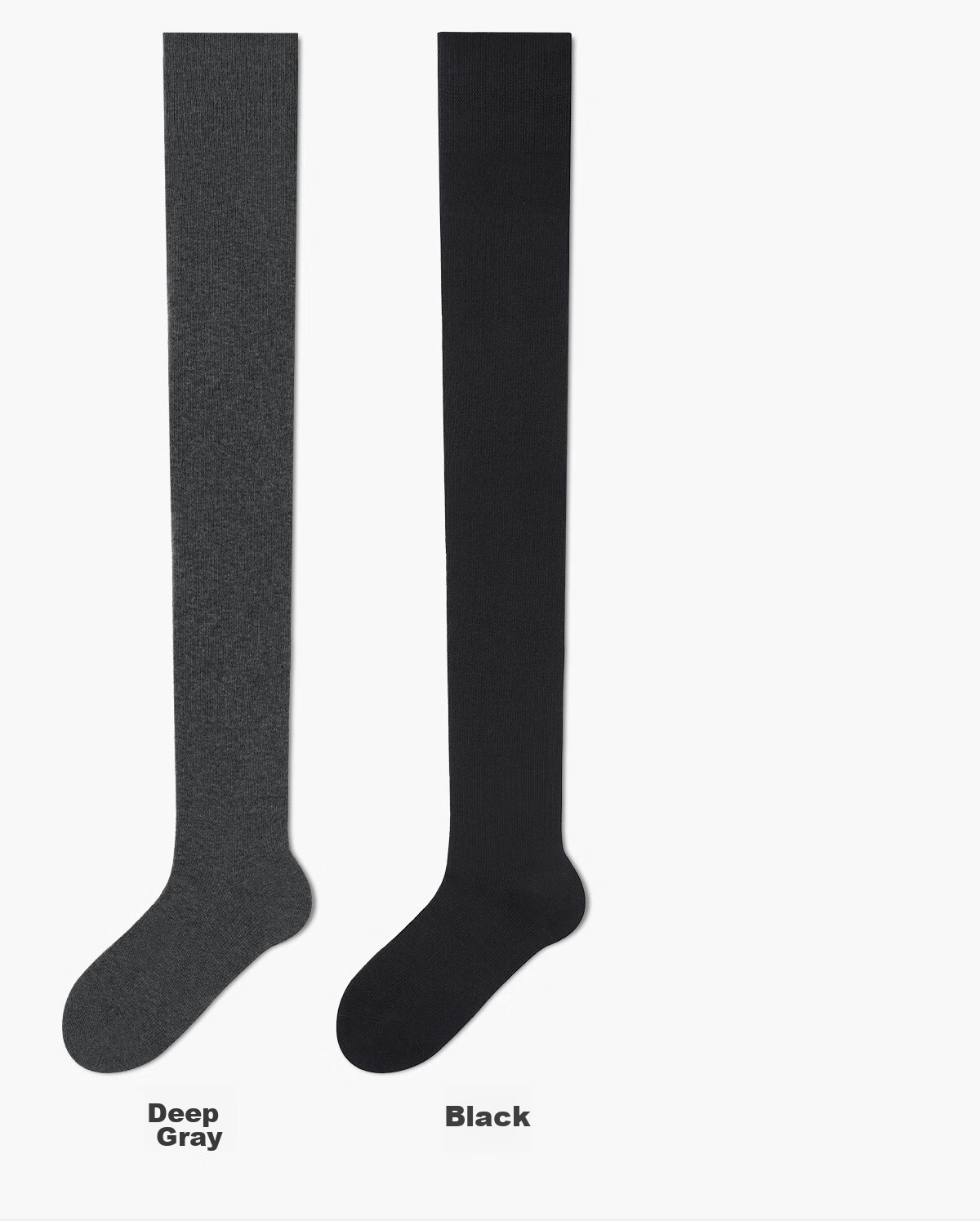 Mianzhuwu Anti-Slip Slim Leg Thigh Socks Knee Protection High Tube Pure Cotton 10A Antibacterial Non-Slip Over-Knee Socks Women's Long Socks 2 Pairs 34