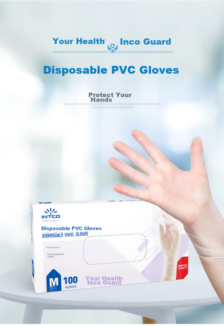 INTCO Disposable PVC Gloves, Household Cleaning And Dishwashing Gloves, Thickened And Durable, 100 Pieces/box, XL Size 2