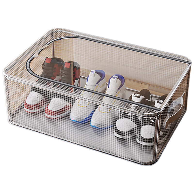JiaDu Shoe Storage Organizer Space-Saving Transparent Under-Bed Shoe Rack Shoe Cabinet Box Storage Box Transparent Shoe Shelf