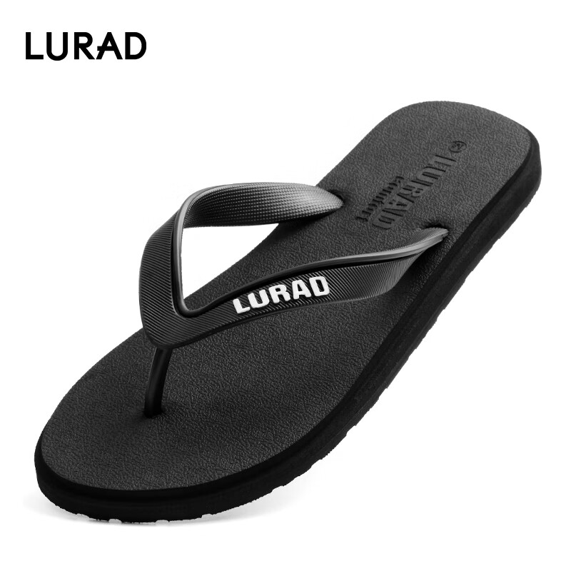 Мужские шлепанцы LURAD, летние пляжные сандалии, черные, размер 45-46