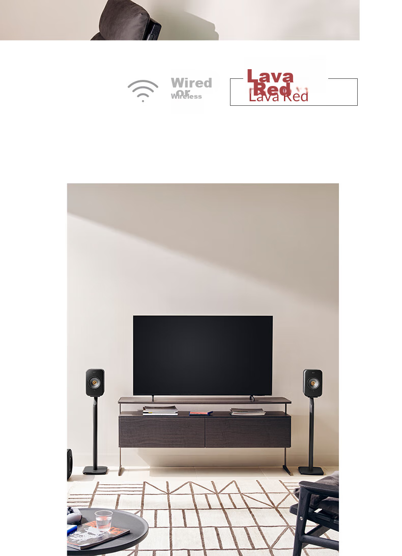 KEF LSX II Desktop Computer Speakers, Wireless HiFi 2.0 Stereo Bluetooth Active Speakers, High-Fidelity Living Room TV Sound System, Gift Subsidy, Carbon Black Color 24