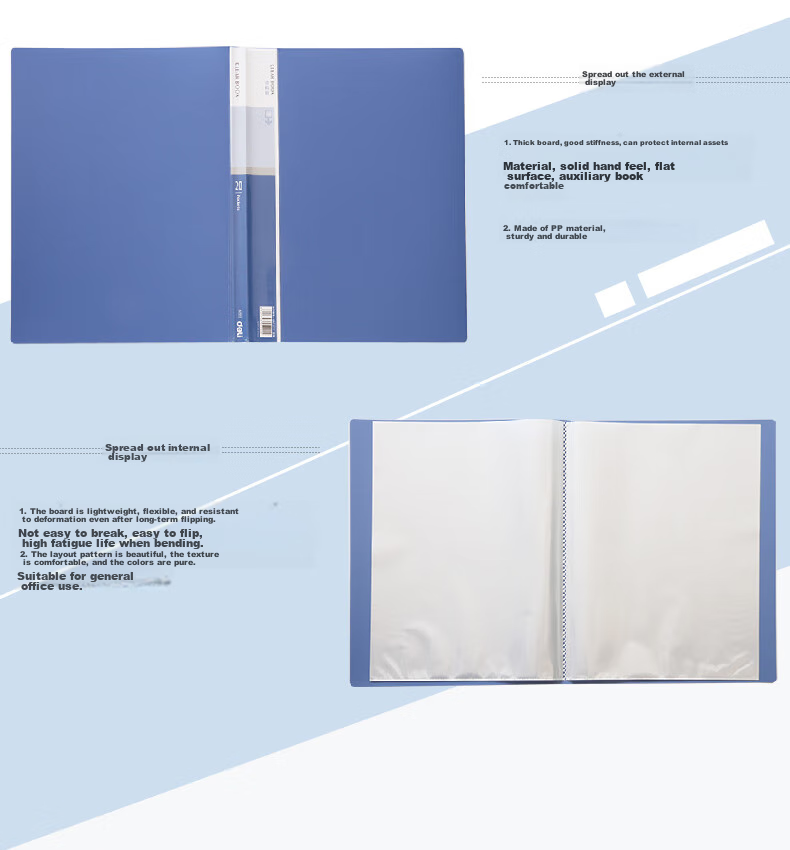 Deli A4/20-Page Document Folder, Loose-Leaf Organizer, File Holder, Sheet Protectors, Student Exam Paper Storage Pouches, Certificate Collection Folder, Pregnancy Check-Up Organizer, Office File Protector 5002 5