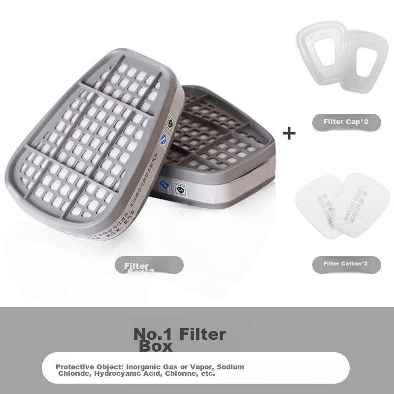 Puda Filter Cartridge P-B (No. 1) Activated Carbon for Chlorine/Clorine Hydrogen Cyanide And Other Inorganic Gases, Suitable for Printing, Pharmaceutical Processing And Manufacturing