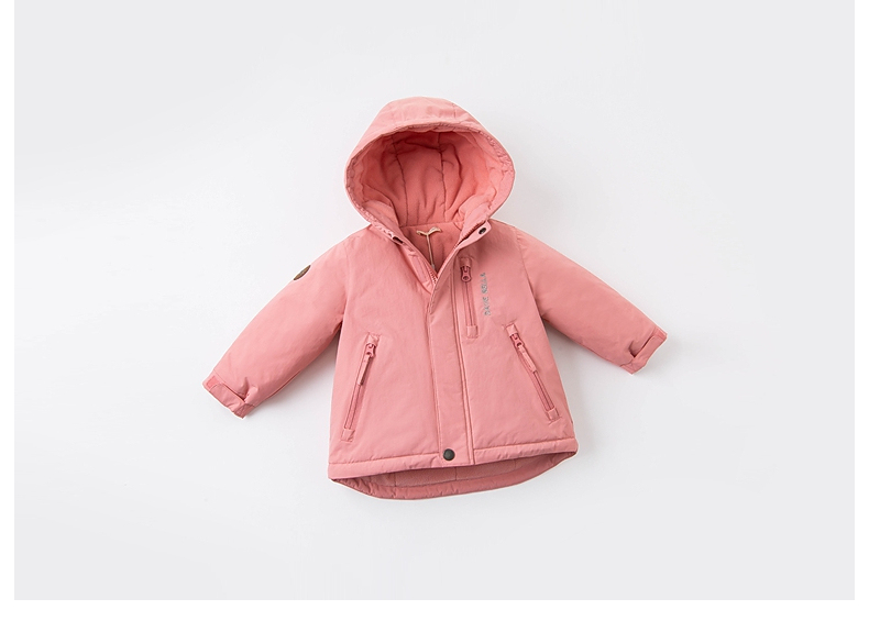 DAVE & BELLA Kids Cotton Padded Jacket Girls Winter Coat Boys Thickened Hooded Cotton Coat 13