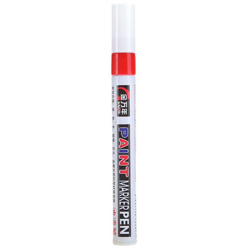 Genvana 2mm Paint Marker [Shake for Venting], Red, 4-Pack, Signature Pen, Tombstone Touch-Up Marker, Highlighter, Repair Graffiti Pen, Tire Marker G-0971