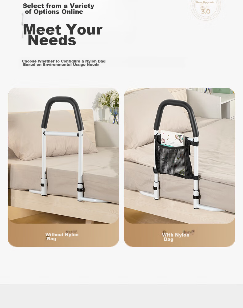 Meiruide No-Drill Bedside Handrail, Elderly Bed Assist Rail, Pregnant Women Getting Up Support Frame 8531-W 7