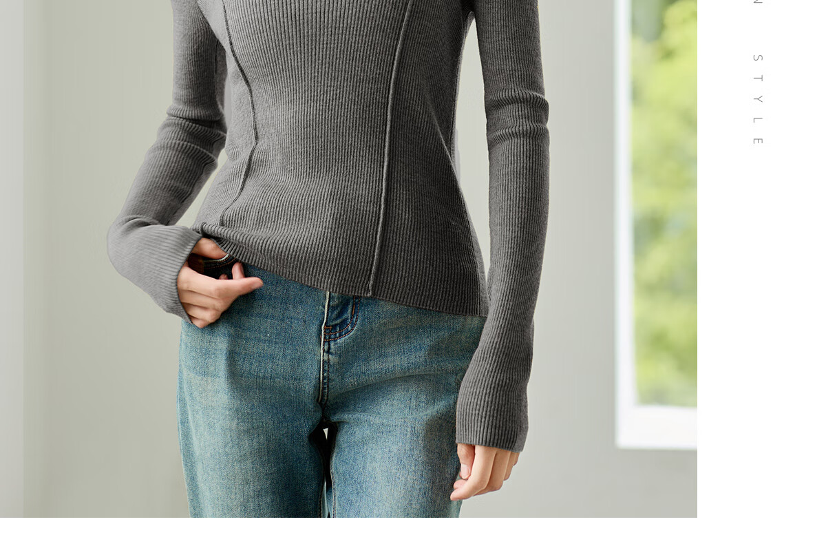 Chushen Chunqiu Women's Knitwear Wilderness Melard Fashion Versatile Round Neck Basic Knit Top S143Z3020 22