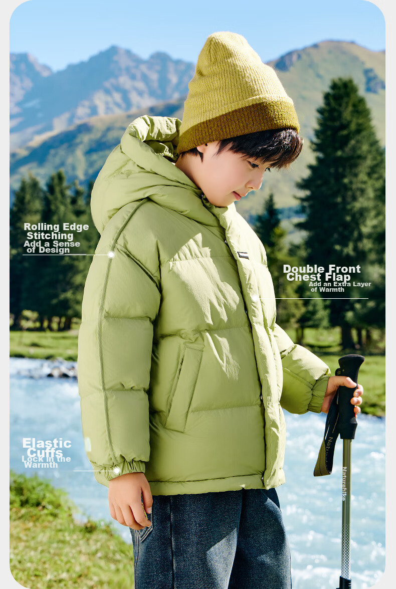 Zuoxi Boys' Red down Jacket, Winter 2025 New Style, Children's Triple-Protection Thickened Warm Coat, Trendy, Black, Size 130 13