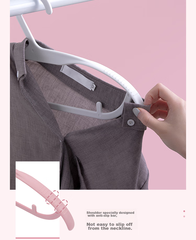 CHAHUA Clothes Hangers, Wide Shoulder Non-Slip Drying Rack, Clothes Support Hanger, Suit Plastic Coat Rack, Pack of 6 11