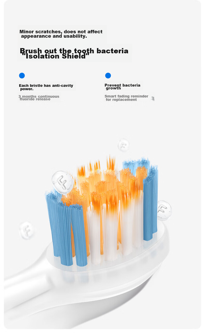Usmile Electric Toothbrush Replacement Heads for Children, Shock-Absorbing And Gum-Protecting - 2-Pack, Gentle on Teeth, Extra Soft Gum Protection, Compatible with Q Series Children's Electric Toothbrushes 10