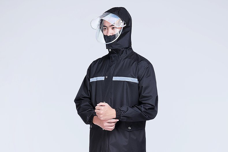 Beimei Raincoat And Rain Pants Set, Thickened Two-Piece Cycling Adult Double-Layer Motorcycle Rainwear for Men And Women, Waterproof Delivery Suit 29
