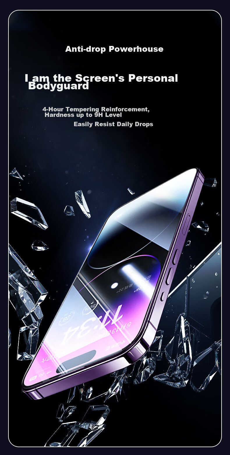 KOOLIFE [Two Pieces] Tempered Glass Screen Protector for IPhone 13 Pro Max, Compatible with Apple 14 Plus/Pro Max, Easy Installation, Dust-Proof, Earpiece Unobstructed, Full Screen, Ultra-Thin, HD Clear 8