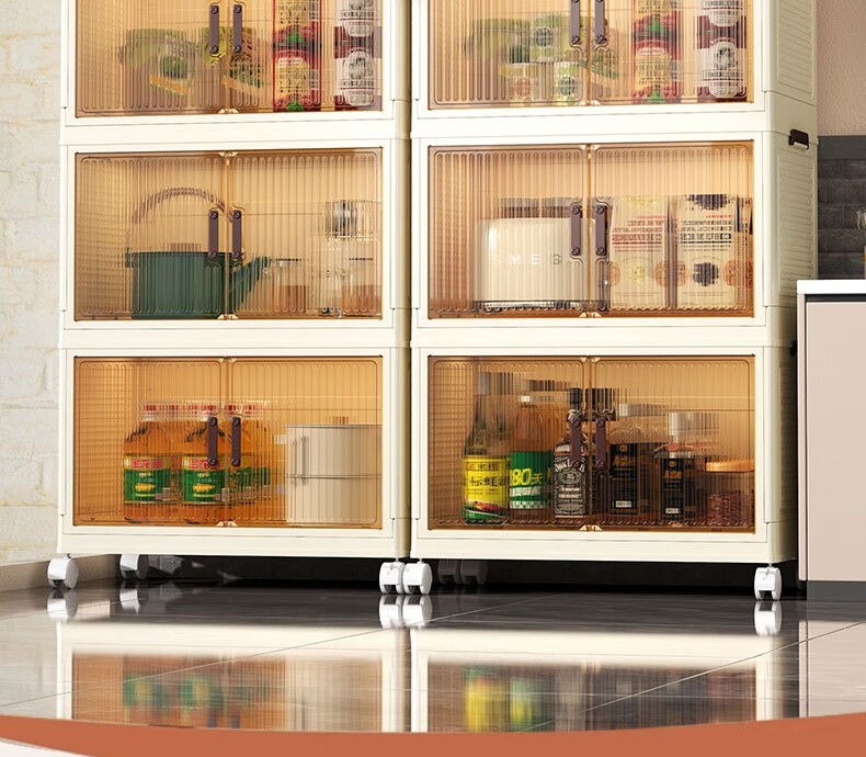 Shunyou Storage Cabinet, Wheeled Organizer Box, Foldable Wardrobe, Kitchen Storage Unit SY-608 1