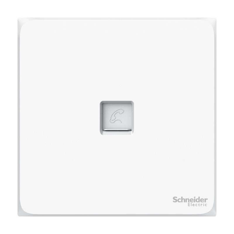 Schneider Single-Unit Telephone Socket, 86-Type Concealed Low-Voltage Telephone Socket Panel, Haocheng Series, Cream White