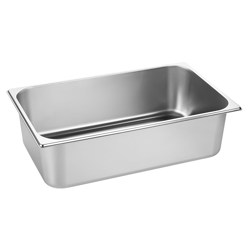 Jinyaoshi Stainless Steel Portion Pan, 1/1 Straight-Sided with Rolled Edges, Commercial Cafeteria Serving Pan, 15cm Diameter, GK-MFS11