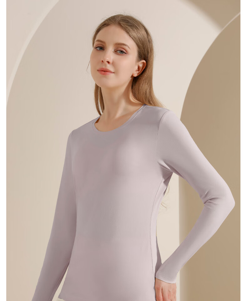 Urban Beauty Women's Round Neck Base Layer Shirt Mask Base Garment Single Piece Warm Slim Fit Lightweight Comfortable Top Black 2XL 21