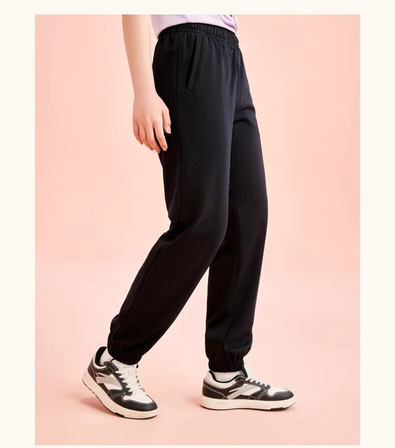 Anta Fleece Lined Jogger Pants | Knitted Women's Sports Trousers Winter New Fleece Warm Casual Elastic Cuff Sweatpants 16