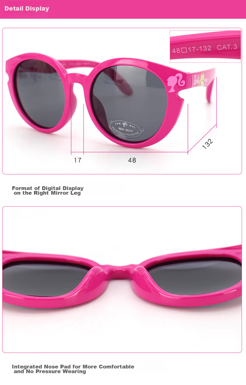 Barbie Children's Sunglasses, Girls' Summer Fashion Sunglasses, Kids' UV Protection Glasses, Baby Fashion Polarized Glasses 9