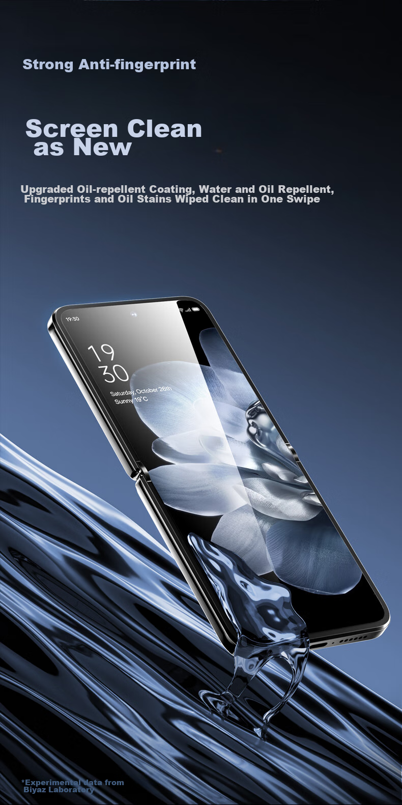 BIAZE [Nano Full Screen] Hydrogel Film for Xiaomi MIX Flip2, Mixflip Full Adhesive Soft Screen Protector [Inner And Outer Screens Three-Piece Set], HD Non-Tempered JM242 8