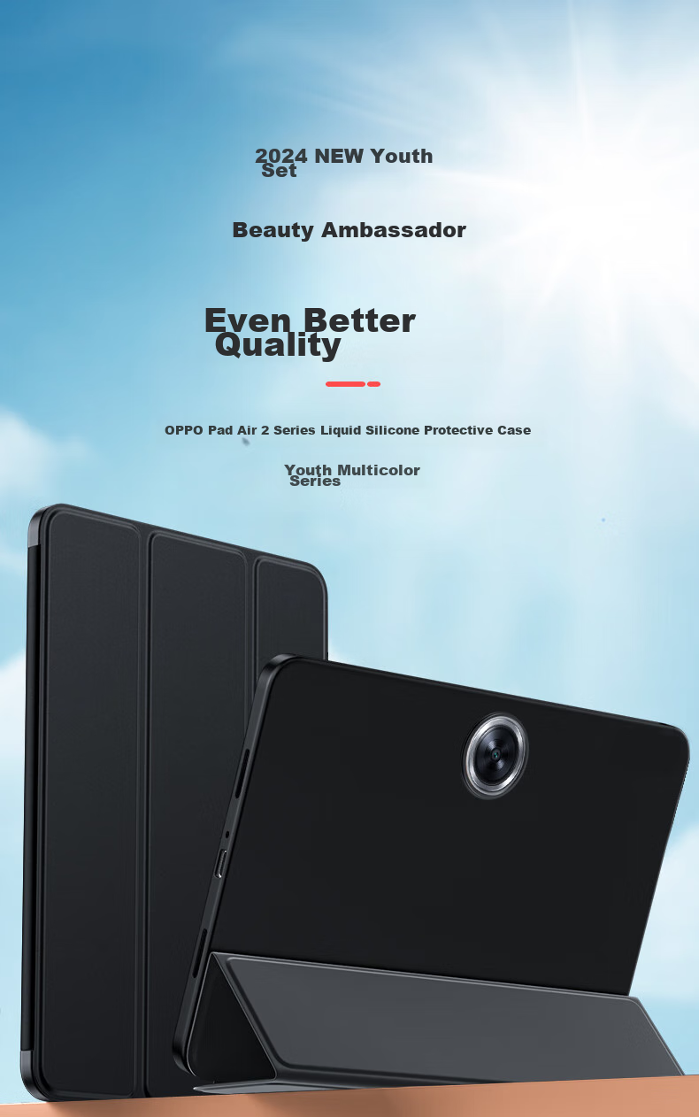 BIAZE Compatible with OPPO Pad3 2024 Protective Case, OPPO Tablet 11.6-Inch Protective Cover, Smart Sleep-Wake Thin Case PB559-Jiangang Black 1