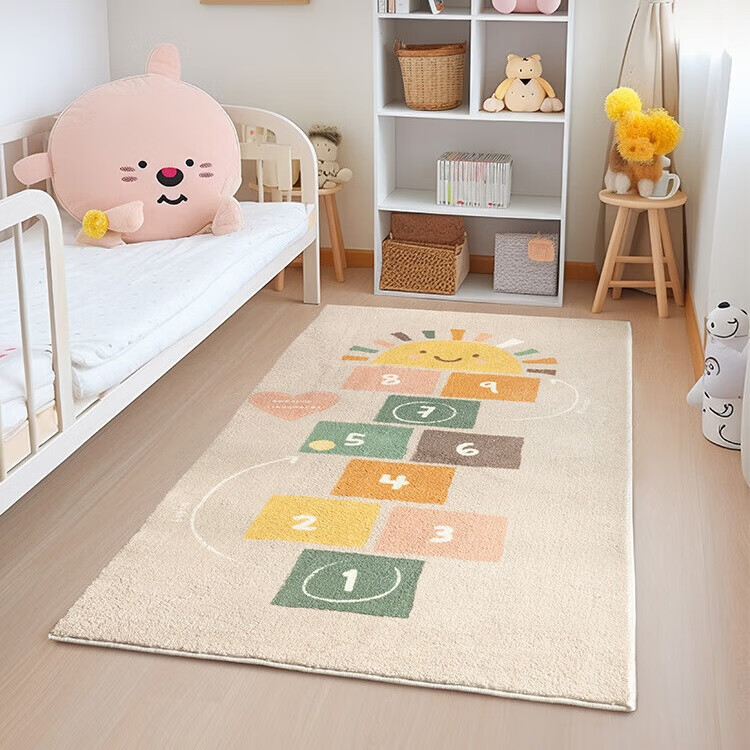 Keecy Non-Slip Kids Room Carpet Bedroom Balcony Boys Crawling Mat Thickened Wash-Free Girls Study Reading Area Rug