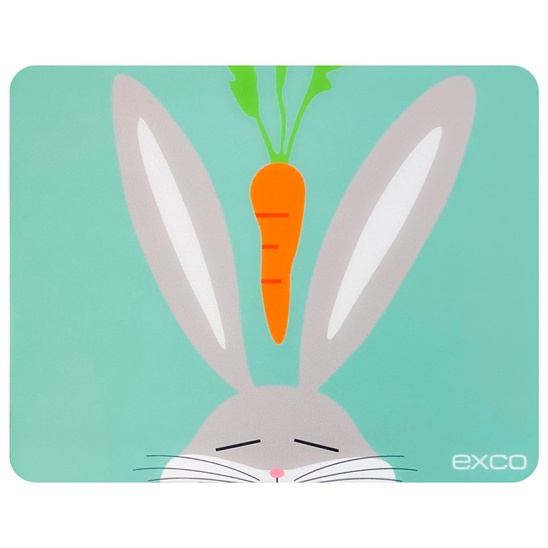 EXCO Radish Rabbit Thin Anime Cartoon Cute Mouse Pad, Computer Laptop Desk Mat, Small External Non-Slip Mouse Pad for Girls, Washable Office Mouse Pad, Add-On Item 0300