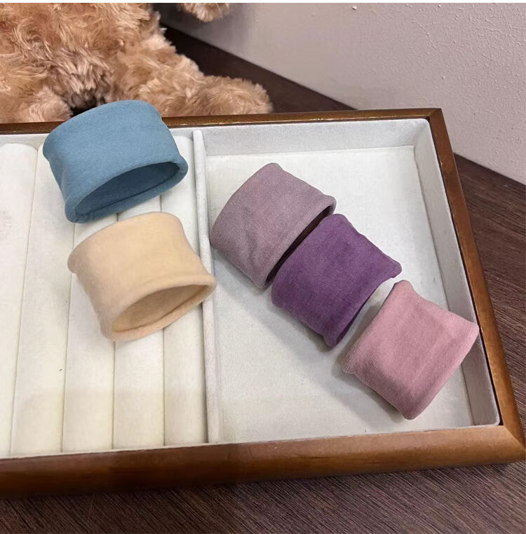 Liqing High-Elasticity Seamless Face Mask Hair Ties [10 Pieces], Mixed Color High Ponytail Hair Bands, Seamless Hair Ties, Hair Accessories 4