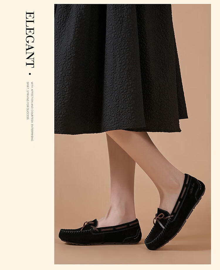 Walker Shop Aokasuo Casual Shoes for Women, Single Shoes, Soft-Soled Loafers for Office, Slip-On Flat Loafers for Women C131016 3
