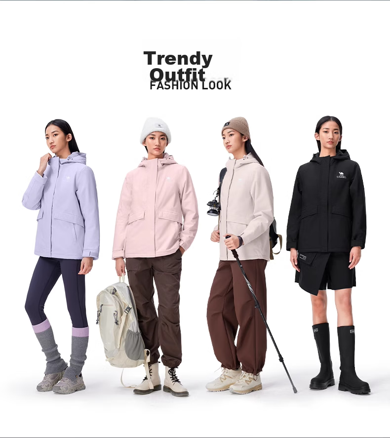 CAMEL Padded Windbreaker Jacket for Men And Women, Hard Shell Coat, Windproof And Waterproof, Tibet Cotton Padded Outerwear, Mountaineering Clothing A14CF04678 12