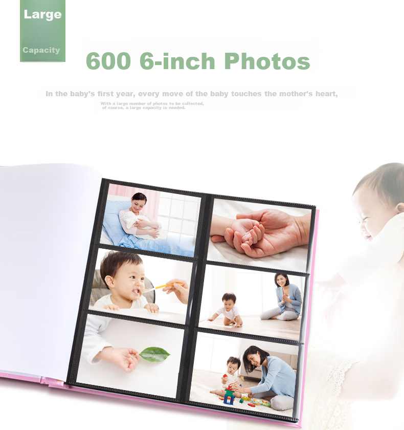 Nakabayashi Zhonglin NCL Photo Album, 6-Inch, 600 Large Capacity Pages, Memorial Album with Insert Pages, NHFP-766630 Starry Sky Journey, 600 Pages 6