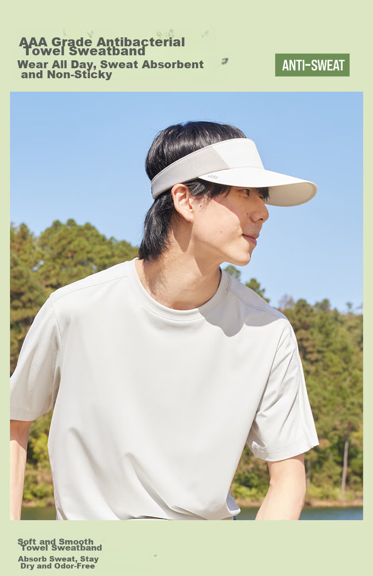Beneunder Tennis Cap, Sun Hat for Men, UV Protection Hat, Visor Cap, Sports Sweat-Absorbing Full-Face Sun Hat DS015 10