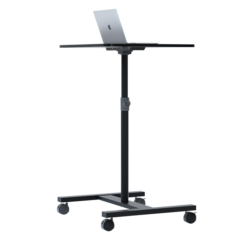 ECOLUS Mobile Height Adjustable Office Desk, Pneumatic Lift, Ergonomic Study And Training Desk, LST808BK