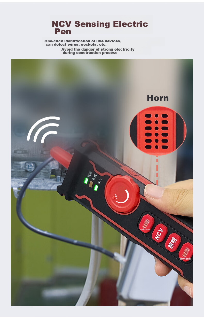 Jingmingshu NF-8508 Kit Cable Tracker with Red Light, Power Fiber Optic Tester, Network Cable Length, Breakpoint, Short Circuit Port 10