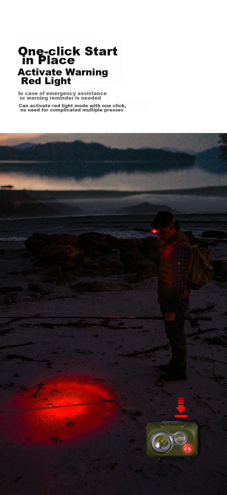 Naturehike Outdoor Waterproof Head-Mounted High Brightness Headlamp Long Battery Life Fishing Hiking Night Fishing Light Moss Green 8