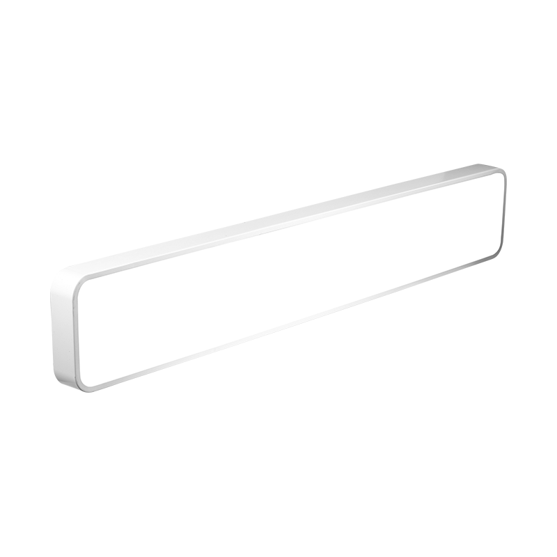 CANMEIJIA Studio LED Pendant Linear Light Rectangular Pendant Ceiling Square Channel Light Factory Workshop Industrial 65W White Frame Rounded Corners
