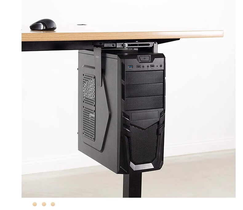 Zhiercheng Computer Tower Stand Adjustable Desk, Computer Case Hanging Bracket, Desktop Computer Chassis Support Rack, Adjustable Size And Rotating Angle, Easy Cable Management 10