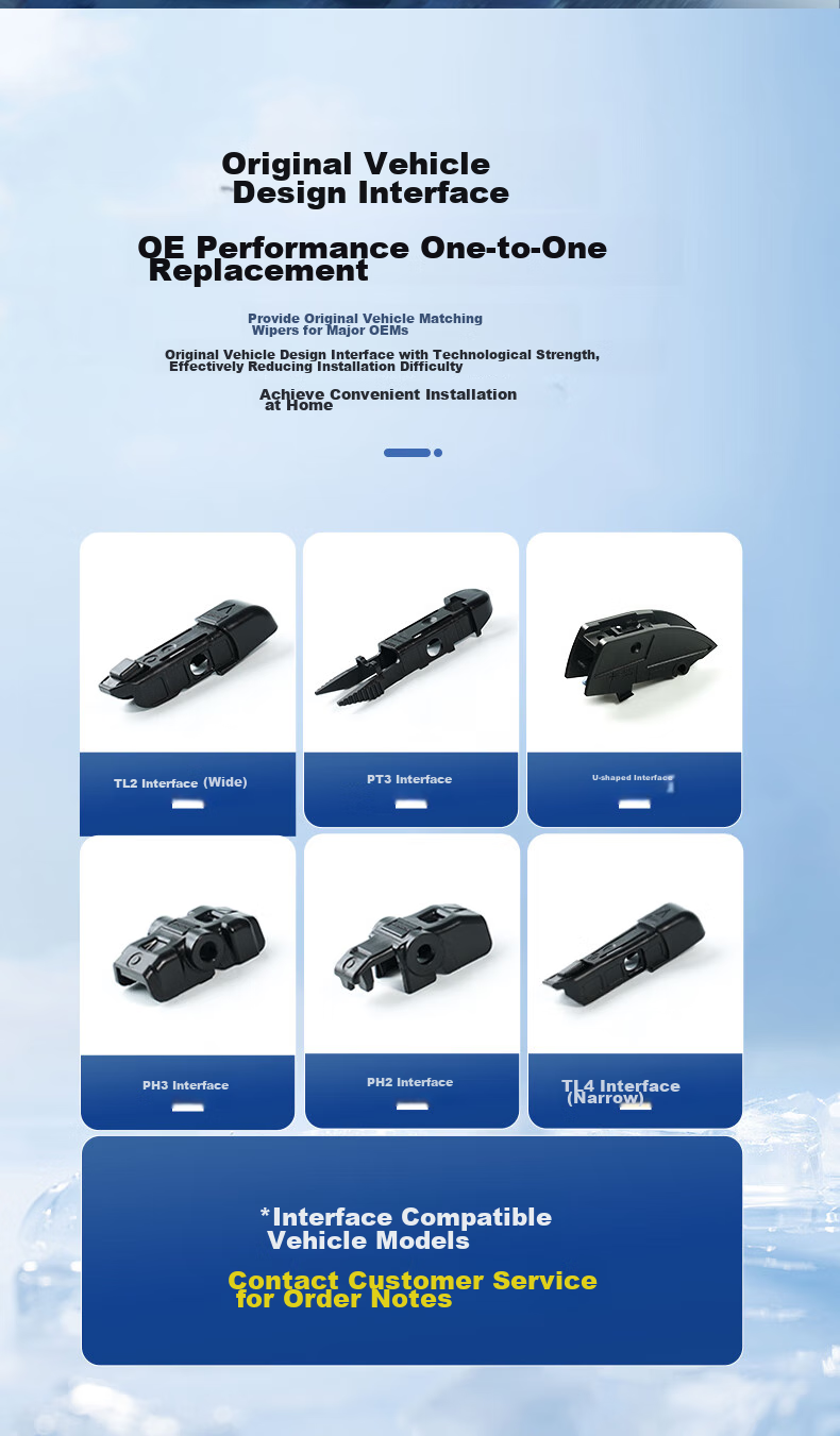 MICHELIN Frameless Car Wiper Blades, Quiet, Wear-Resistant, Natural Rubber, for Mercedes-Benz E300 2015-2024 Models E300L/E350 8