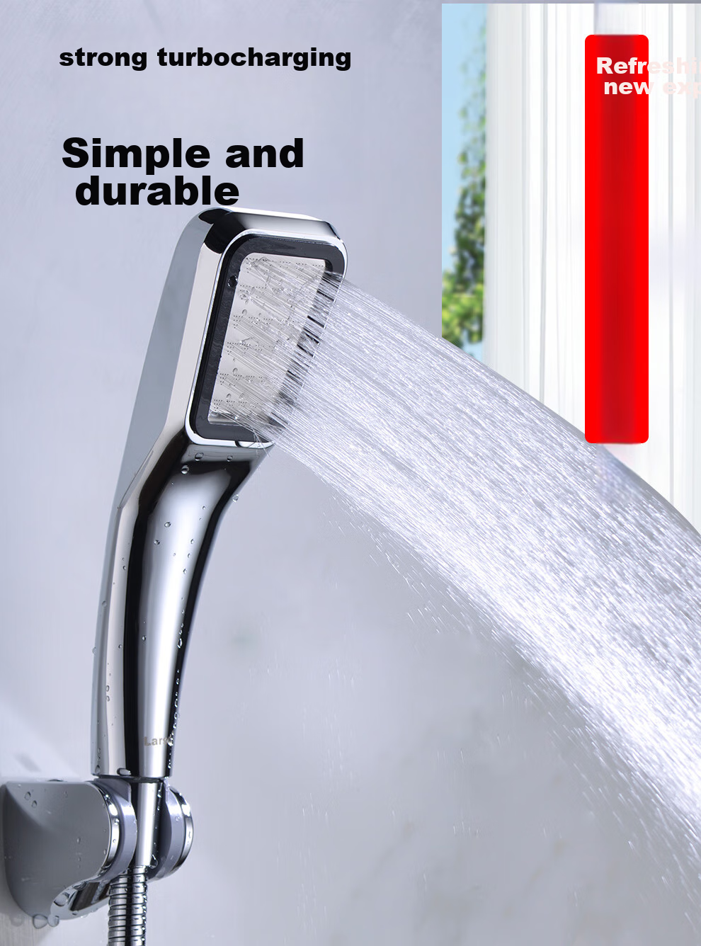 Larsd Shower Head, Handheld Shower Head, High-Pressure Water-Saving Shower Head, Shower Set Accessories LD818 1