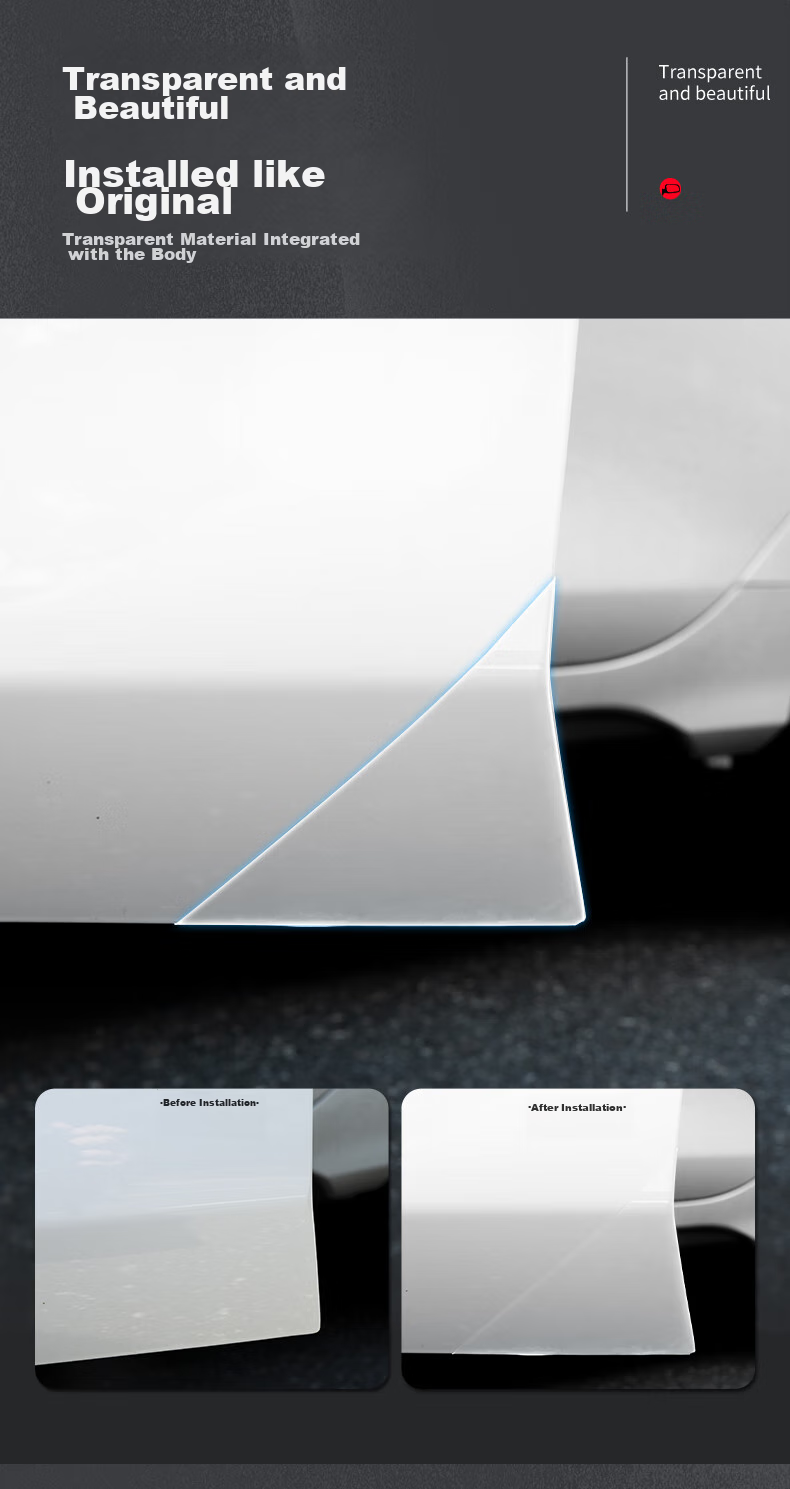 3M Car Protection Film, TPU Invisible Car Wrap, Full Vehicle Paint Protection, Rhinoceros Skin, Anti-Scratch, Anti-Collision, Self-Healing, Transparent Sticker, 12.4cm*12.4cm (5 Pieces), Door Corner 11