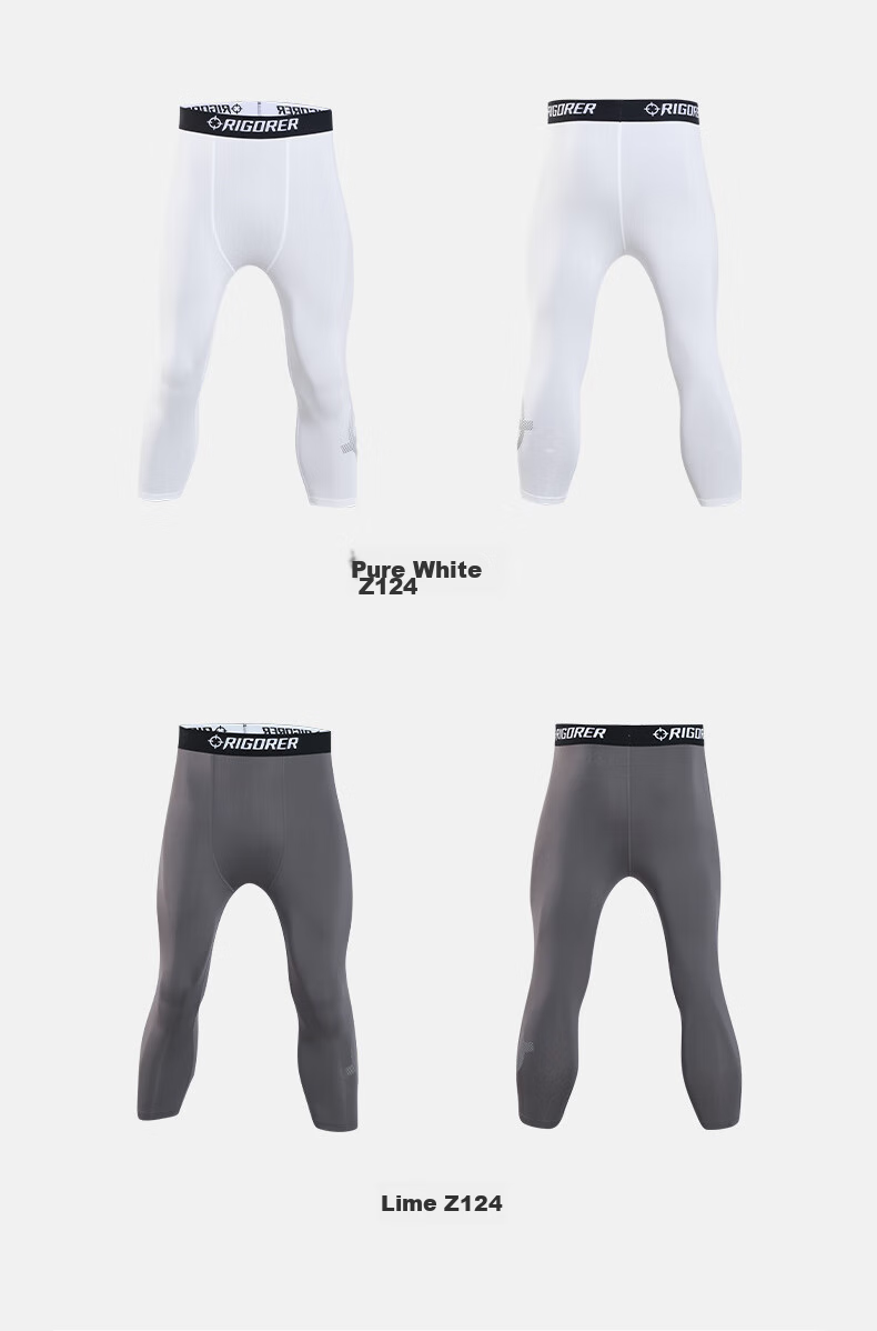 RIGORER Basketball Compression Shorts, Fitness Leggings for Men, Tight-Fitting Base Layer Pants, Training Running Gym Sports Long Pants for Me 20