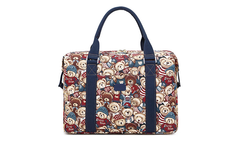 Xiaoxiongyilian Travel Bag, Original Niche Design, Shoulder Crossbody Handheld Large Capacity, Casual Canvas Fashion Trolley Functional Bag for Wome 21